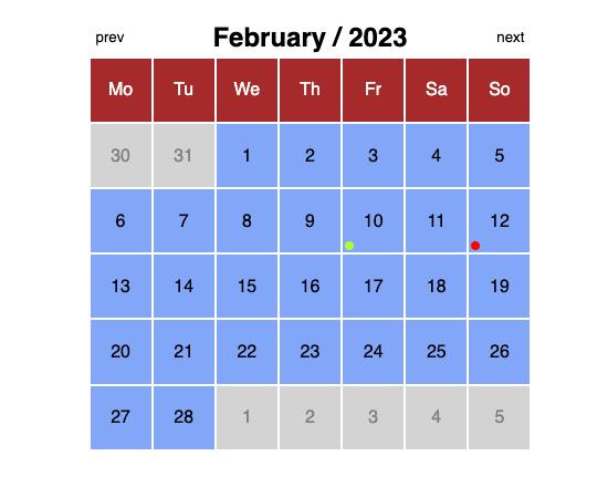 Quick Calendar